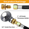 18FT 1/4" Propane Quick Connect Hose for Gas Grill Appliance