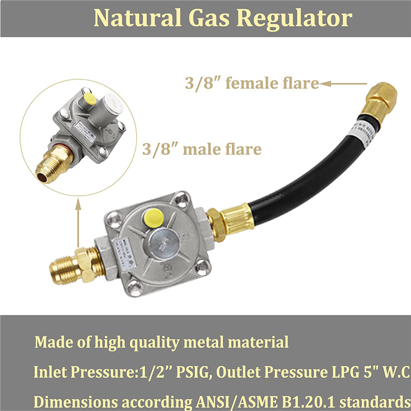  Natural Gas Regulator Hose Conversion Kit for Gas Grill 