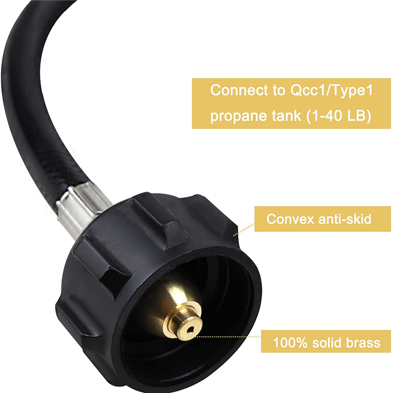 Propane Hose Regulator with 3/8" Quick Connect Disconnect 