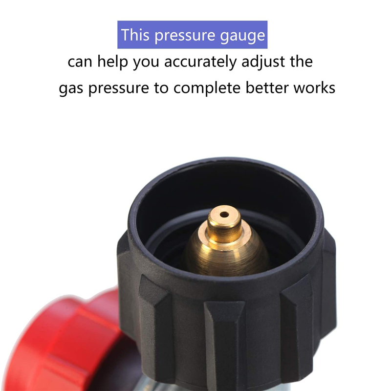 4FT 30PSI High Pressure Propane Regulator Hose with Gauge 