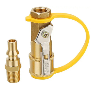 1/4" RV Propane Quick Connect Fittings with Shutoff Valve