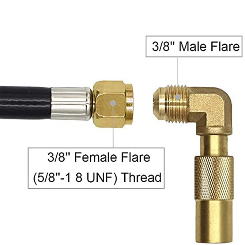 RV Quick-Connect Propane Elbow Adapter with Extension Hose