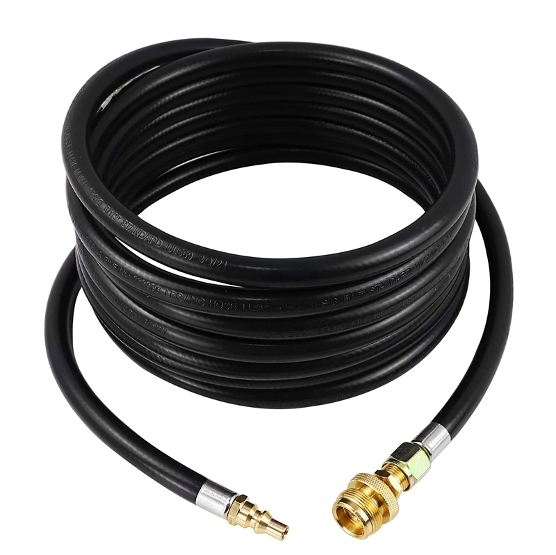 18FT 1/4" Propane Quick Connect Hose for Gas Grill Appliance