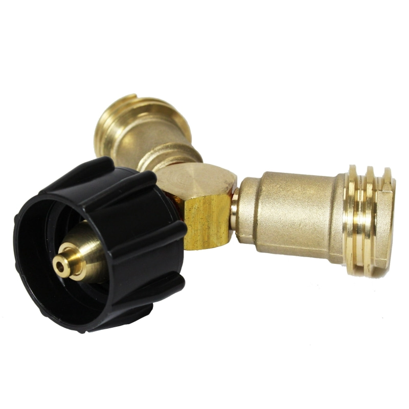 QCC Brass Propane Tank Adapter Y Splitter Adapter for Heater