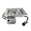 395mm Square Stainless Steel Gas Fire Pit with Burner Kit
