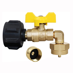 90 Degrees Propane Refill Elbow Adapter with ON-Off Valve