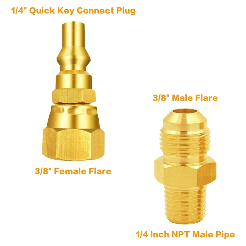 1/4" Natural Gas Quick Connect Fittings