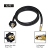 Upgraded 4 Port Propane Brass Tee Adapter Kit for RV Camping