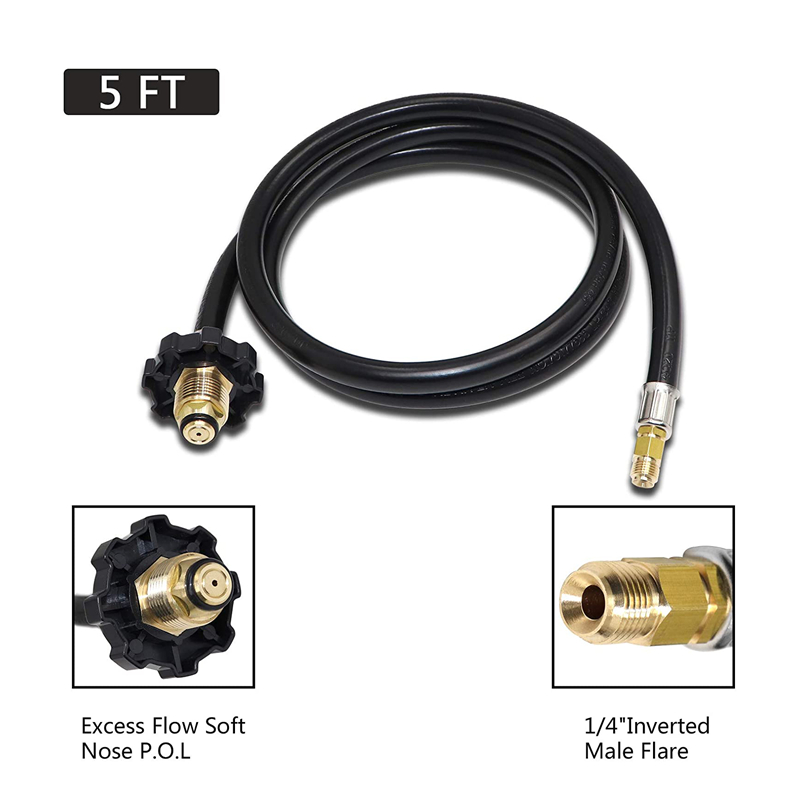 Upgraded 4 Port Propane Brass Tee Adapter Kit for RV Camping