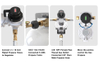 2-Stage Automatic Changeover Propane Regulator with SS Hose