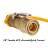 1/4" RV Propane Quick Connect Fittings with Shutoff Valve