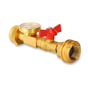 Propane Tank Adapter with Gauge and ON-Off Valve for Grill
