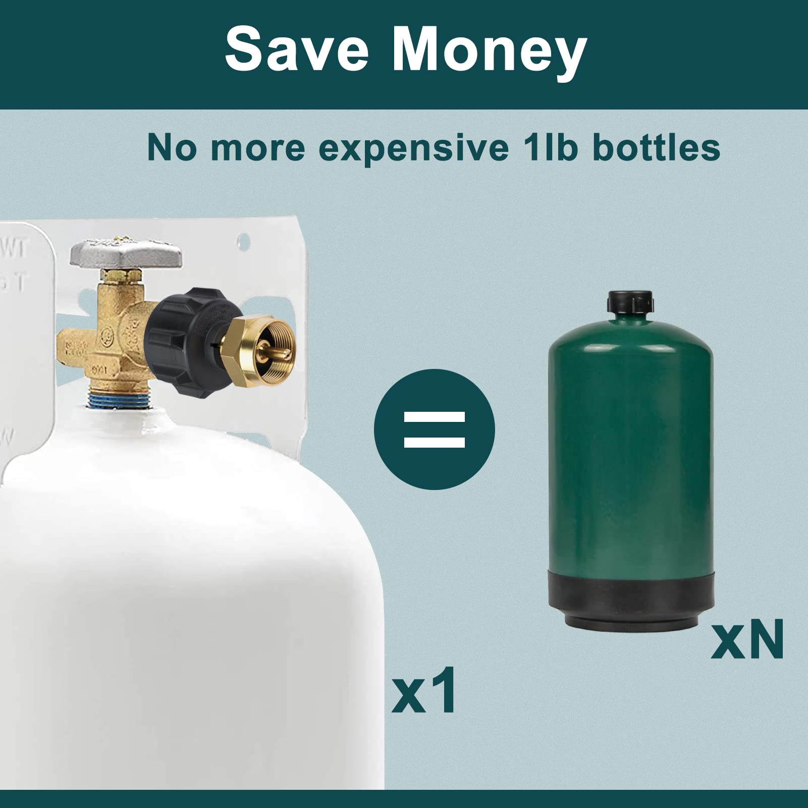Replace Brass Propane Cylinder Refill Adapter Fill 1LB Tank