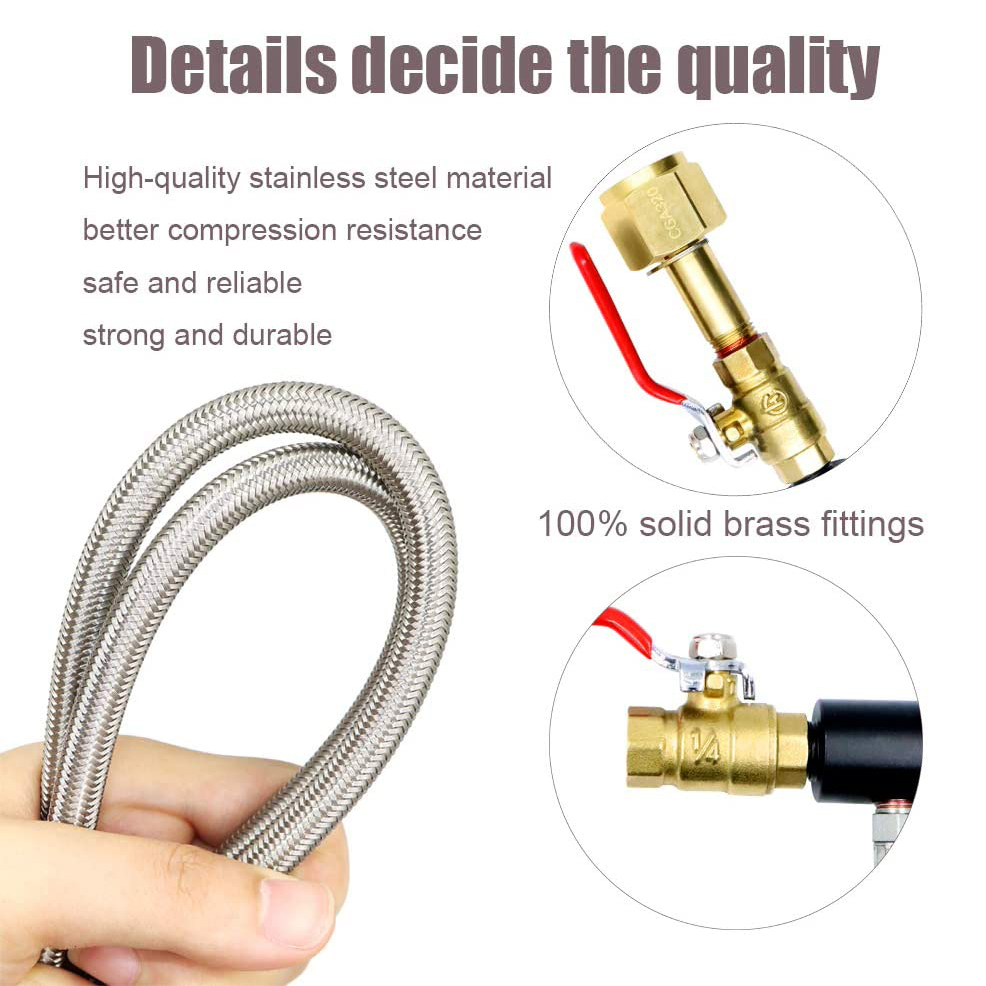 CO₂ Refill Adapter Hose Connection Kit 