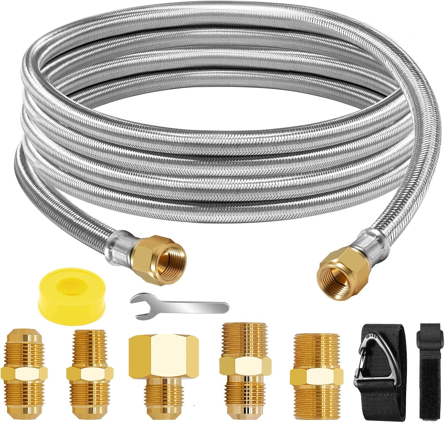 Propane Braided SS Extension Hose with 3/8