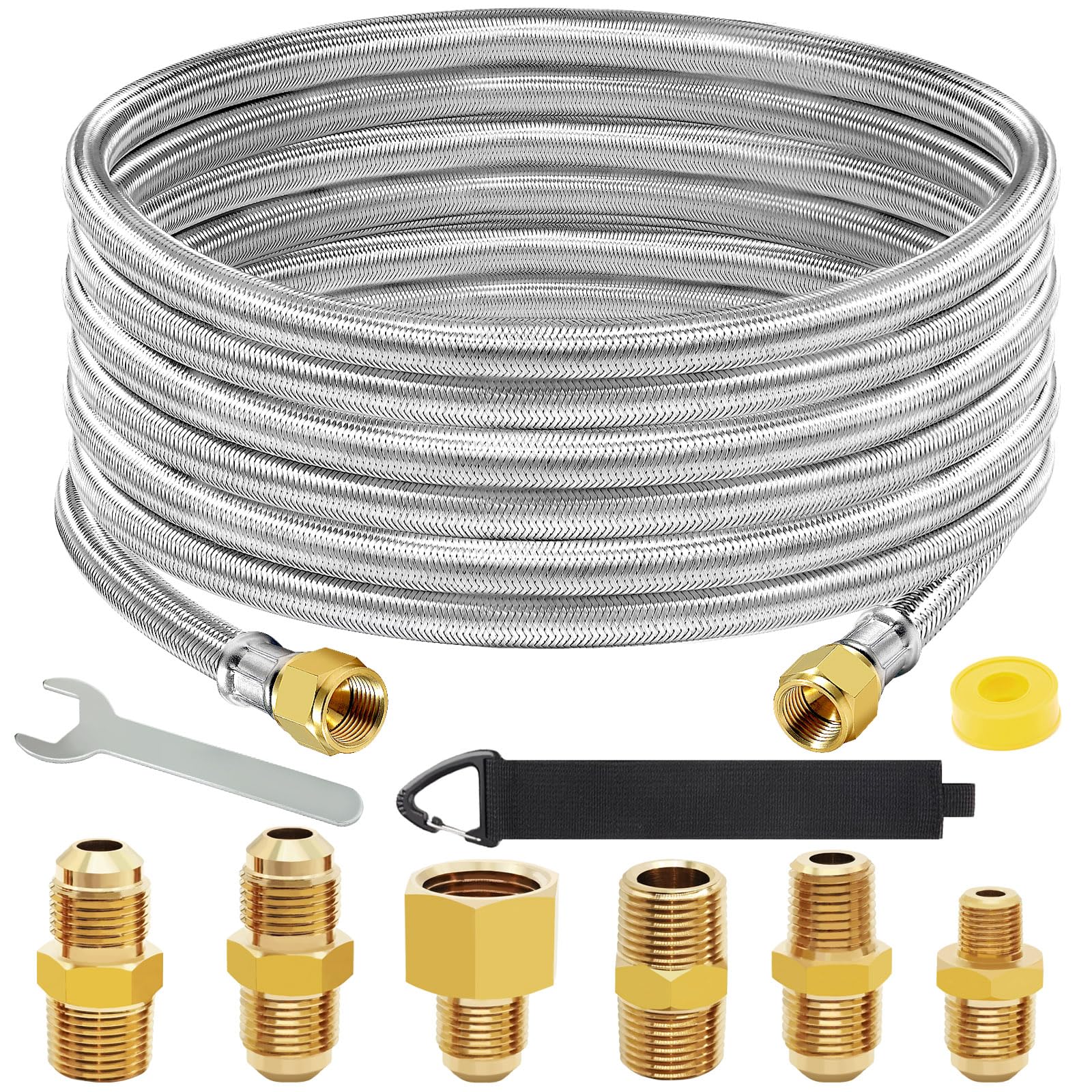 Propane Braided SS Extension Hose with 3/8