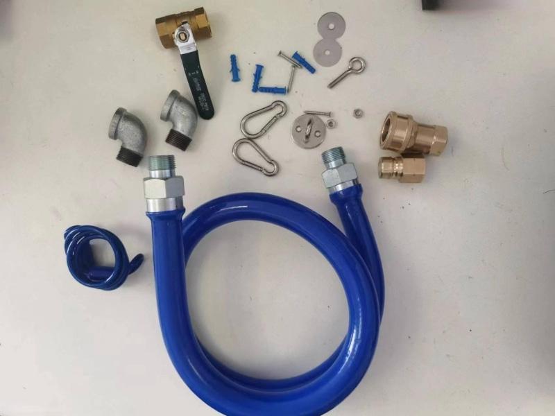 3/4‘’ Blue Hose Moveable Gas Connector Hose 48‘’ Length from China manufacturer - YuanMing 