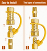 Natural Gas Quick Connector 3/8" Fittings for Propane Hose 