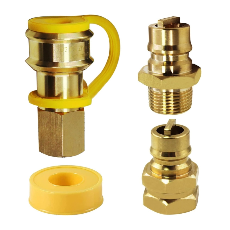 3/4" Brass Quick Connect Convert for Pipe Natural Gas Supply