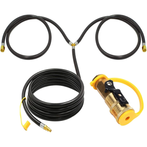 RV 1/4" Quick Connect Y-Splitter Propane Extension Hose 