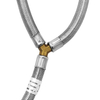 5FT 3/8" Y-Splitter SS Braided Regulator Hose with Gauge