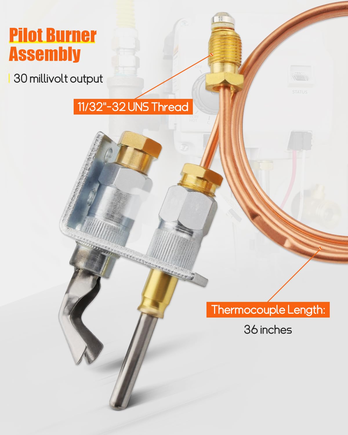 Q314A4586 Pilot Burner with Thermocouple for Gas Furnaces