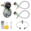 RV 2-Stage Automatic Propane Gas Regulator with Two Hose