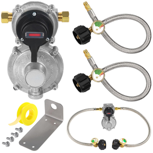 2-Stage Automatic Changeover Propane Regulator with SS Hose