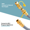 3/4'' Natural Gas Hose Quick Connect Gas Connector 
