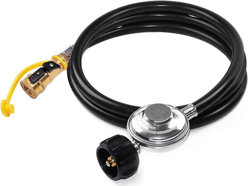 5FT 1/4'' Quick Connect Propane Hose with Regulator Kit