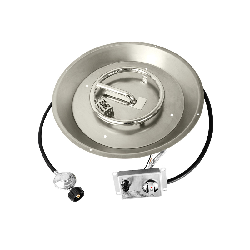 Stainless Steel Round Fire Pit Burner with Spark Ignition