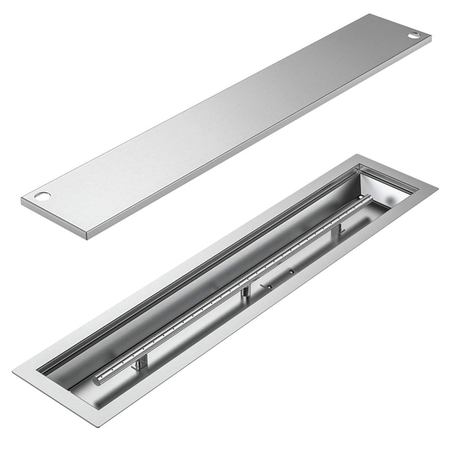 Stainless Steel Drop-in Linear Burner Fire Pit Pan 36x6 inch