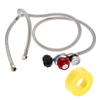 Adjustable Propane Regulator Braided Y-Splitter Hose 0-30PSI