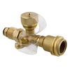 4 Port Brass Propane Tee Regulator Combo Adapter POL Inlet