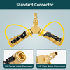 Y-Splitter 1/4" RV Quick Connect with Shutoff Valve