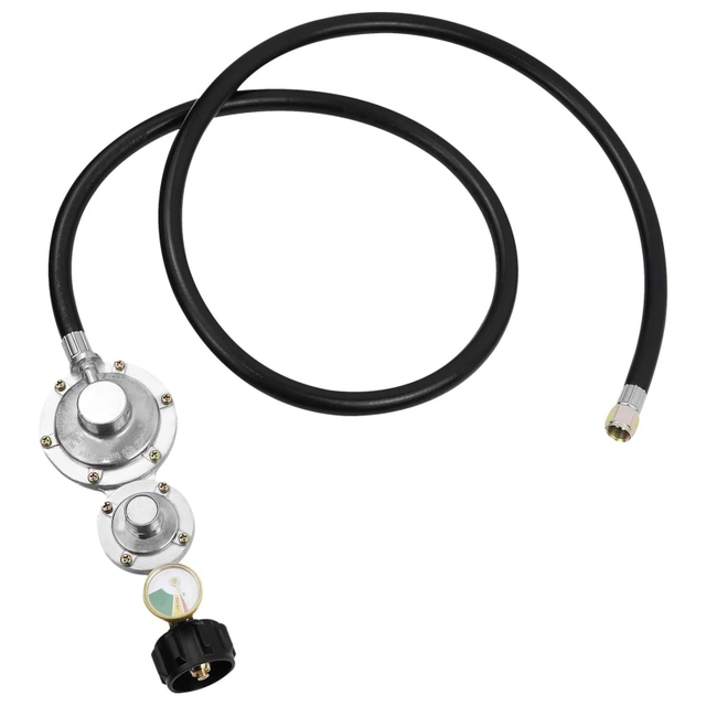 Upgraded 5FT Two Stage Propane Regulator Hose QCC Connect 