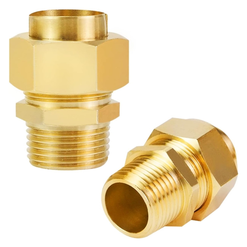 CSST 1/2'' Male NPT Brass Fitting Natural Gas Quick Connect 
