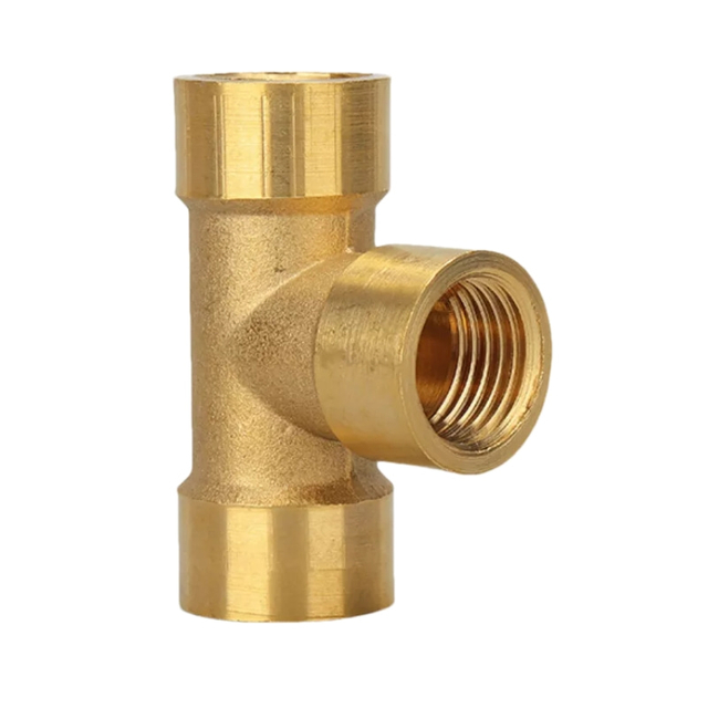 3 Ways Cross Coupler Adapter T-Shape Brass Pipe Fitting