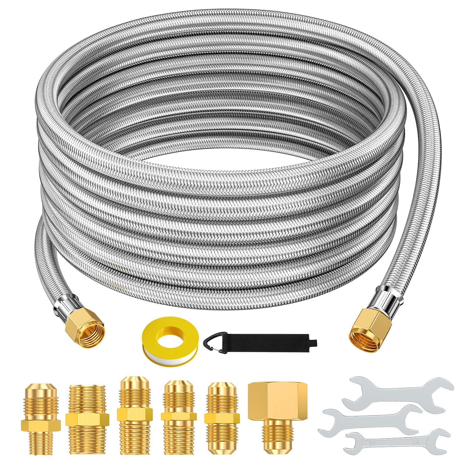 Propane Braided SS Extension Hose with 3/8