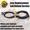 Upgraded 4 Port Propane Brass Tee Adapter Kit for RV Camping