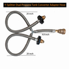 2-Way Braided Y-Splitter Propane Adapter Hose 