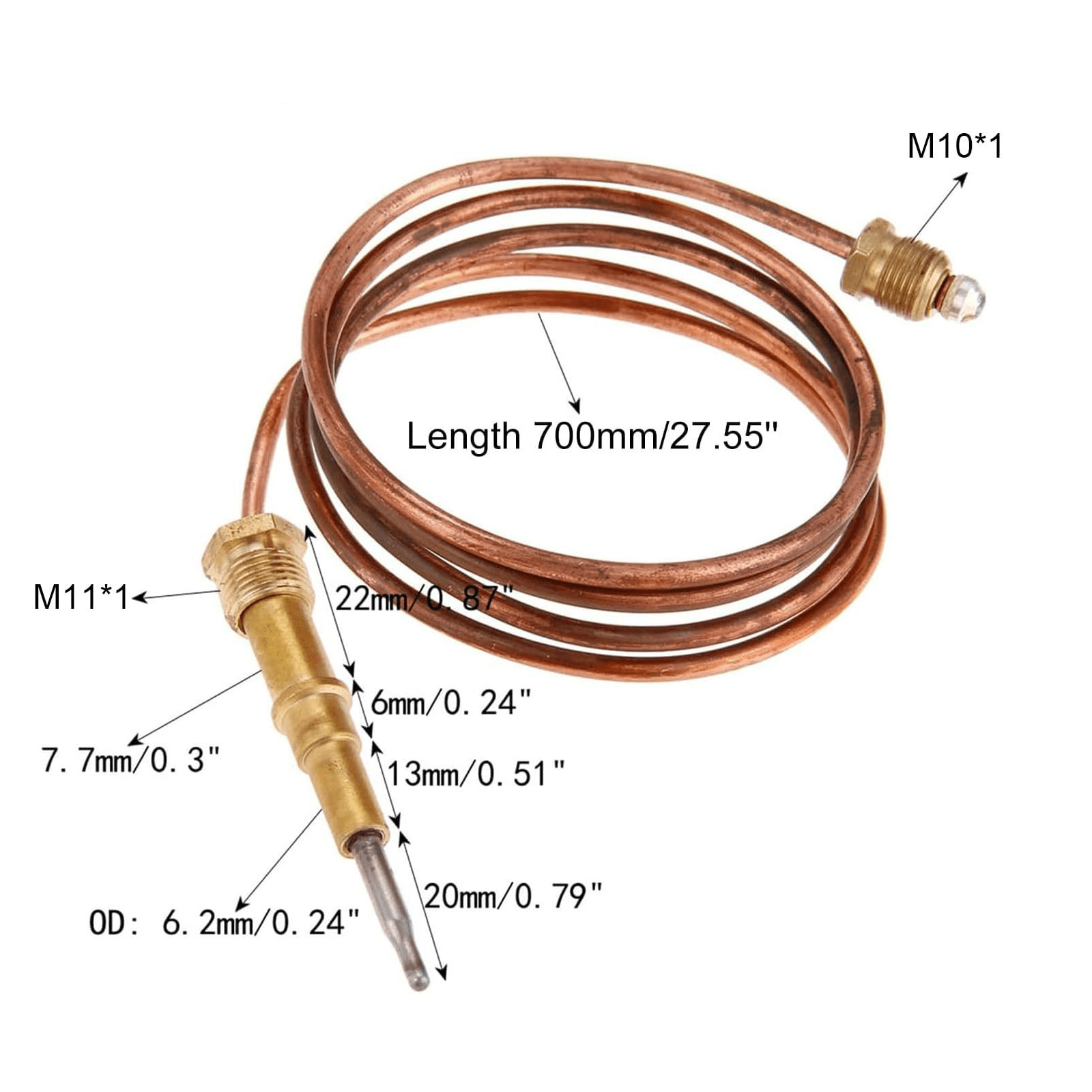 700mm Universal Gas Thermocouple Flame Failure for Firepit