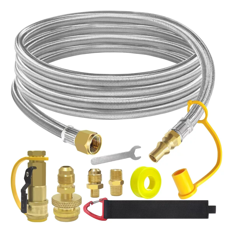 Propane SS Hose with 1/4'' Quick Disconnect Connect for RV