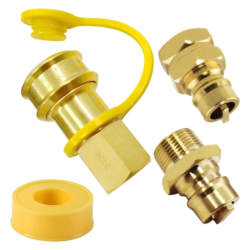 3/4" Brass Quick Connect Convert for Pipe Natural Gas Supply
