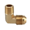 Brass 3/8" Male Flare x 1/4" Male Pipe Thread 90° Elbow