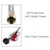 Adjustable Propane Regulator Braided Y-Splitter Hose 0-30PSI