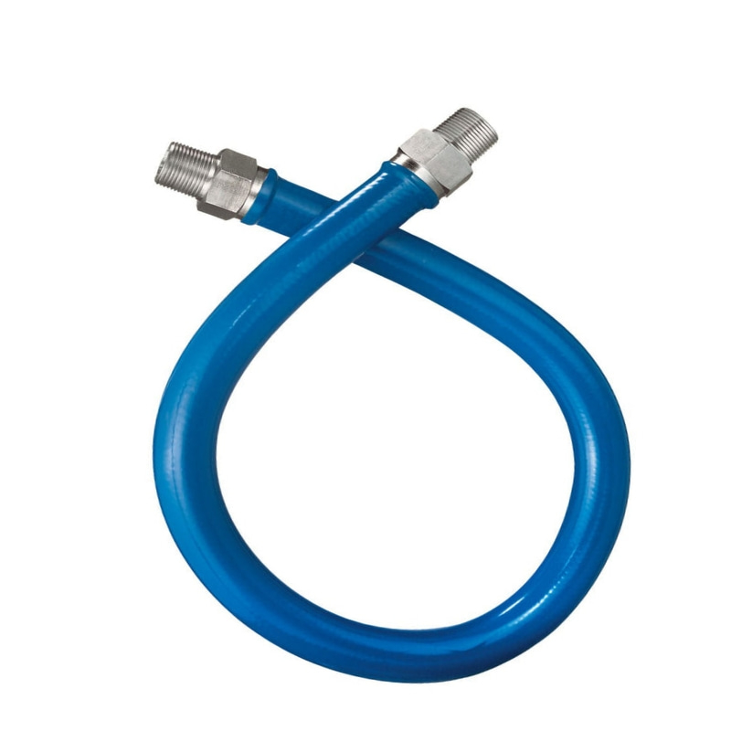  3/4" Blue Hose Moveable Gas Connector Hose 48" Length