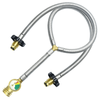 2-Way Braided Y-Splitter Propane Adapter Hose 