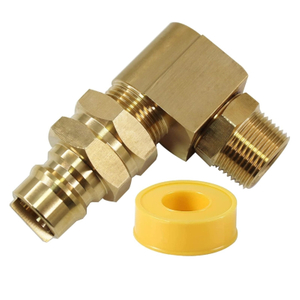 3/4" NPT Elbow Adapter and Natural Hose Quick Connect Plug