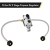 1/4" QCC1 RV Propane Braided Hose for Two-Stage Regulator